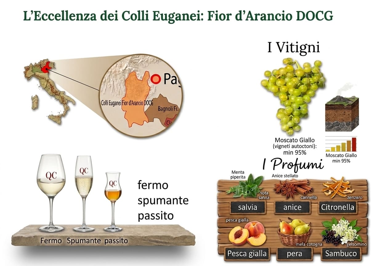 Bottiglia di vino Fior d'Arancio DOCG dei Colli Euganei